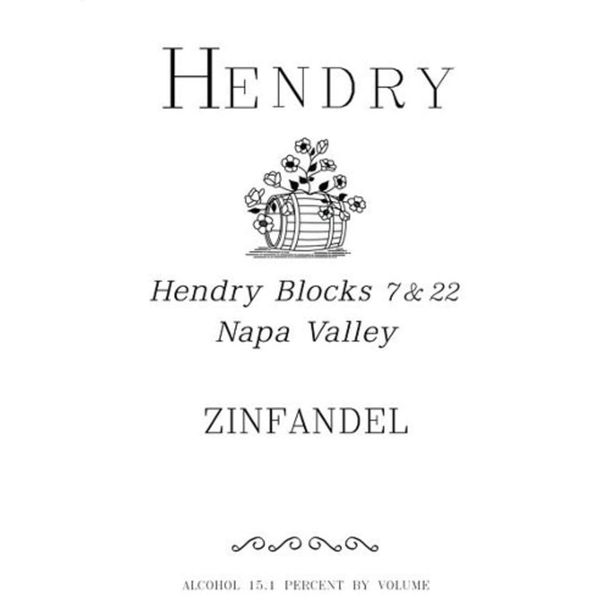 Hendry Block 7 and 22 Zinfandel (375ML half-bottle) 2011 Front Label