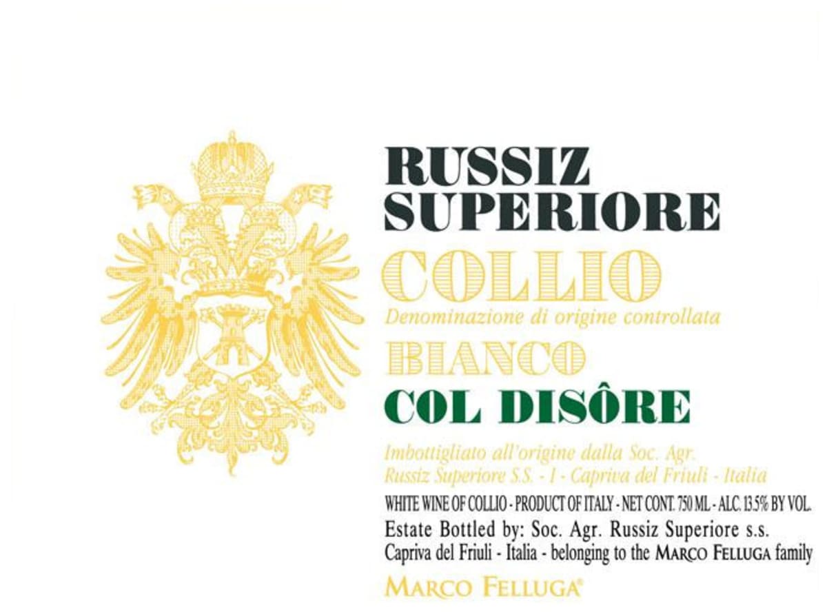 Russiz Superiore Collio Col Disore 2010 Front Label