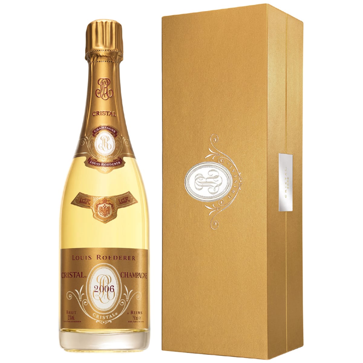 Louis Roederer Cristal Brut with Gift Box 2006 Front Label