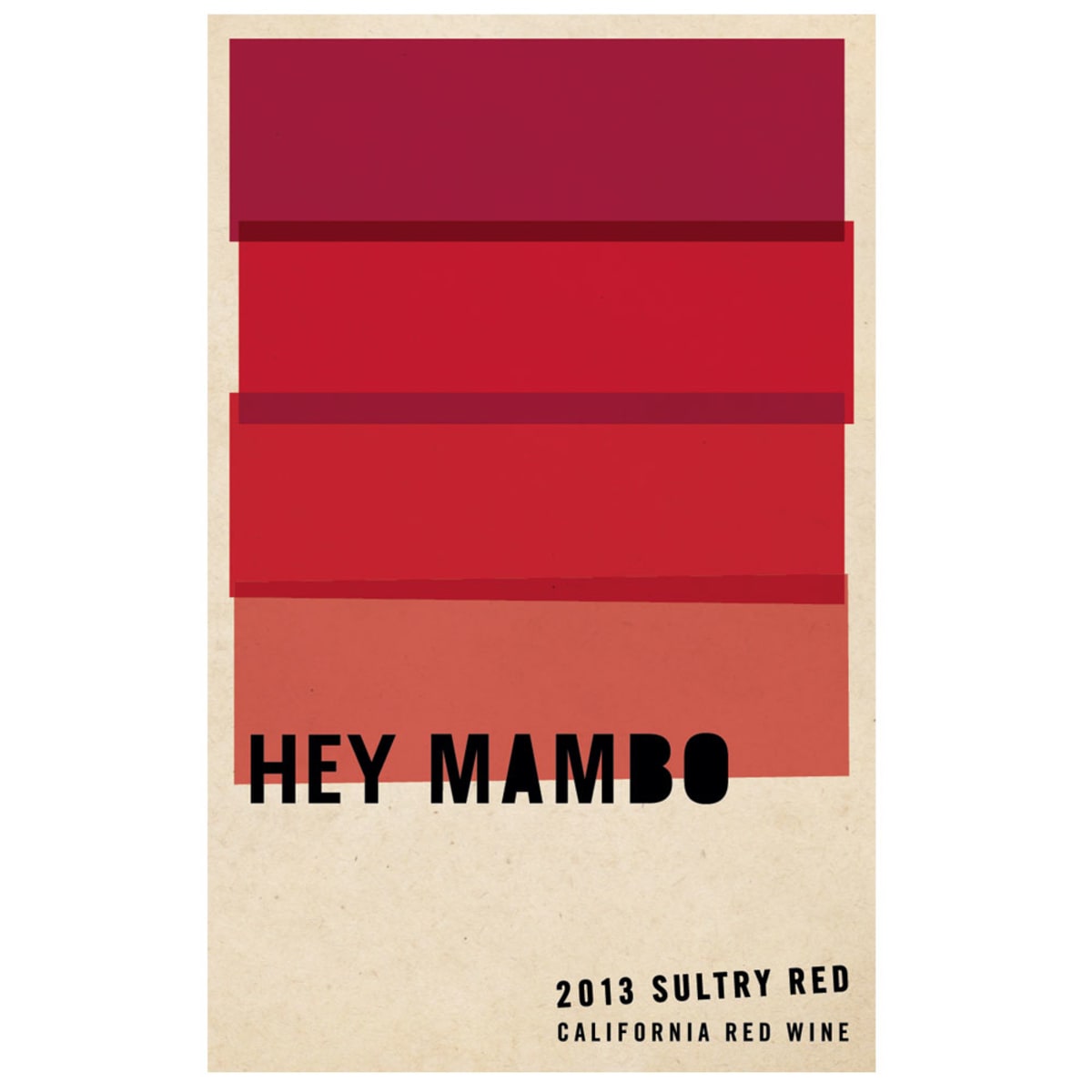 Hey Mambo Sultry Red 2013 Front Label