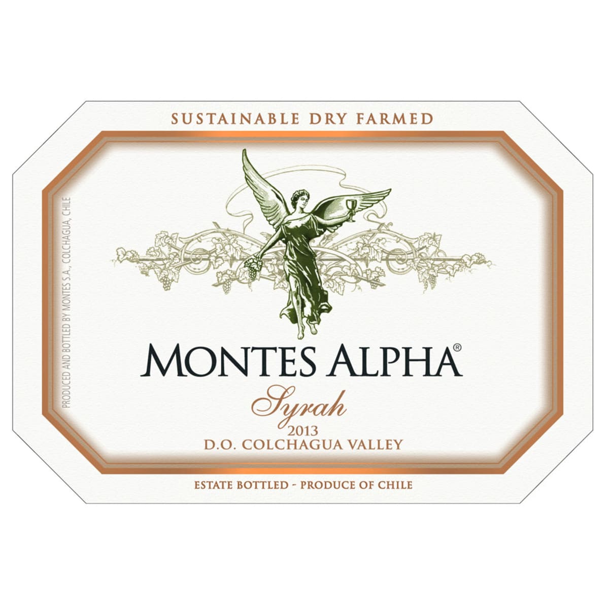 Montes Alpha Series Syrah 2013 Front Label
