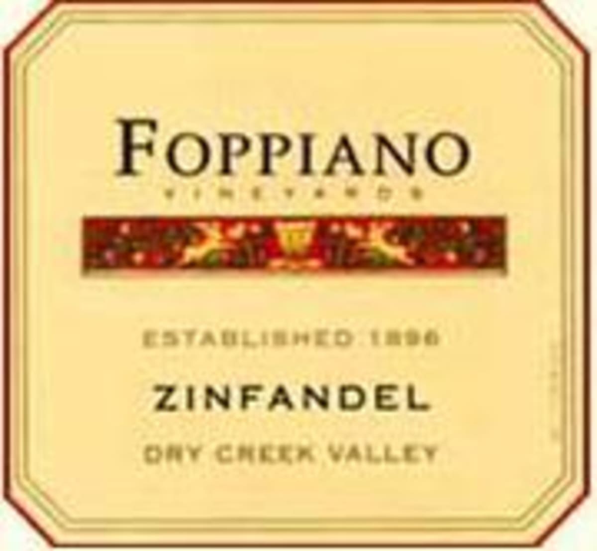 Foppiano Dry Creek Valley Zinfandel 1998 Front Label