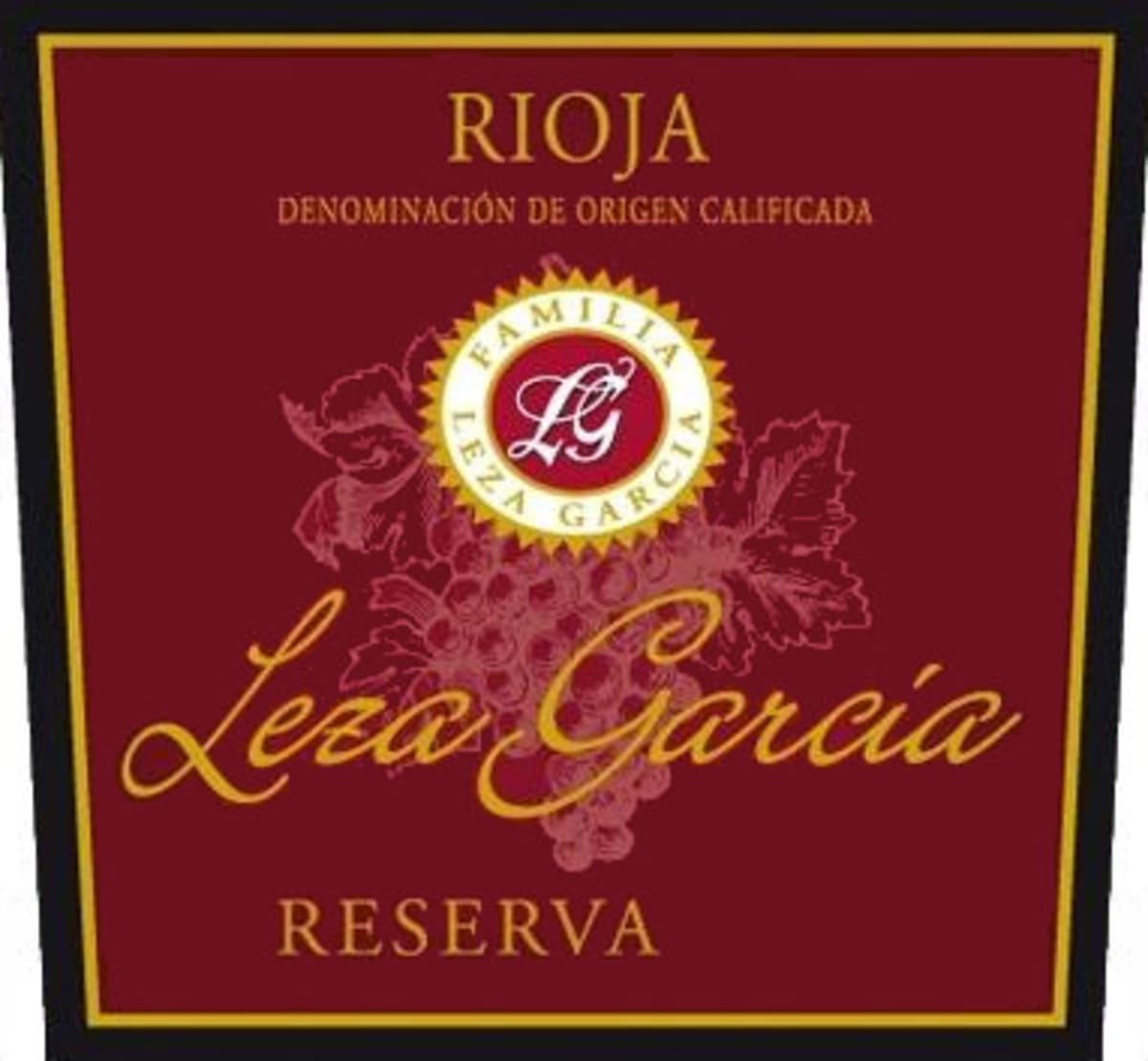Bodegas Leza Garcia Garcia Reserva 2010 Front Label