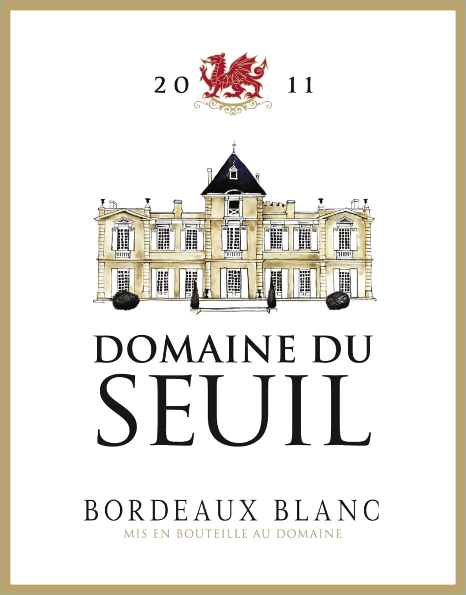 Chateau du Seuil Bordeaux Domaine du Seuil Blanc 2011 Front Label