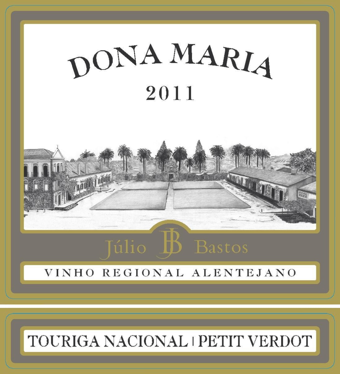 Dona Maria Vinho Regional Alentejano Touriga Nacional Petit Verdot 2011 Front Label