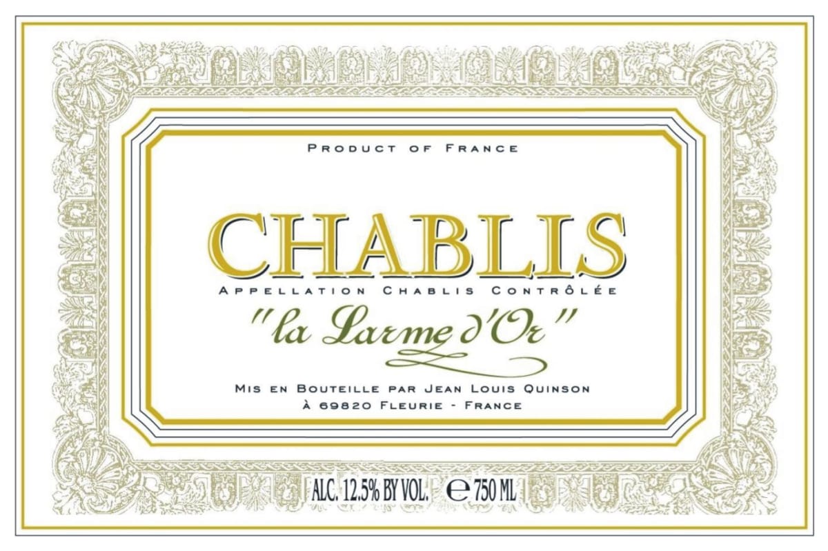 J.L. Quinson Chablis La Larme D'Or 2009 Front Label