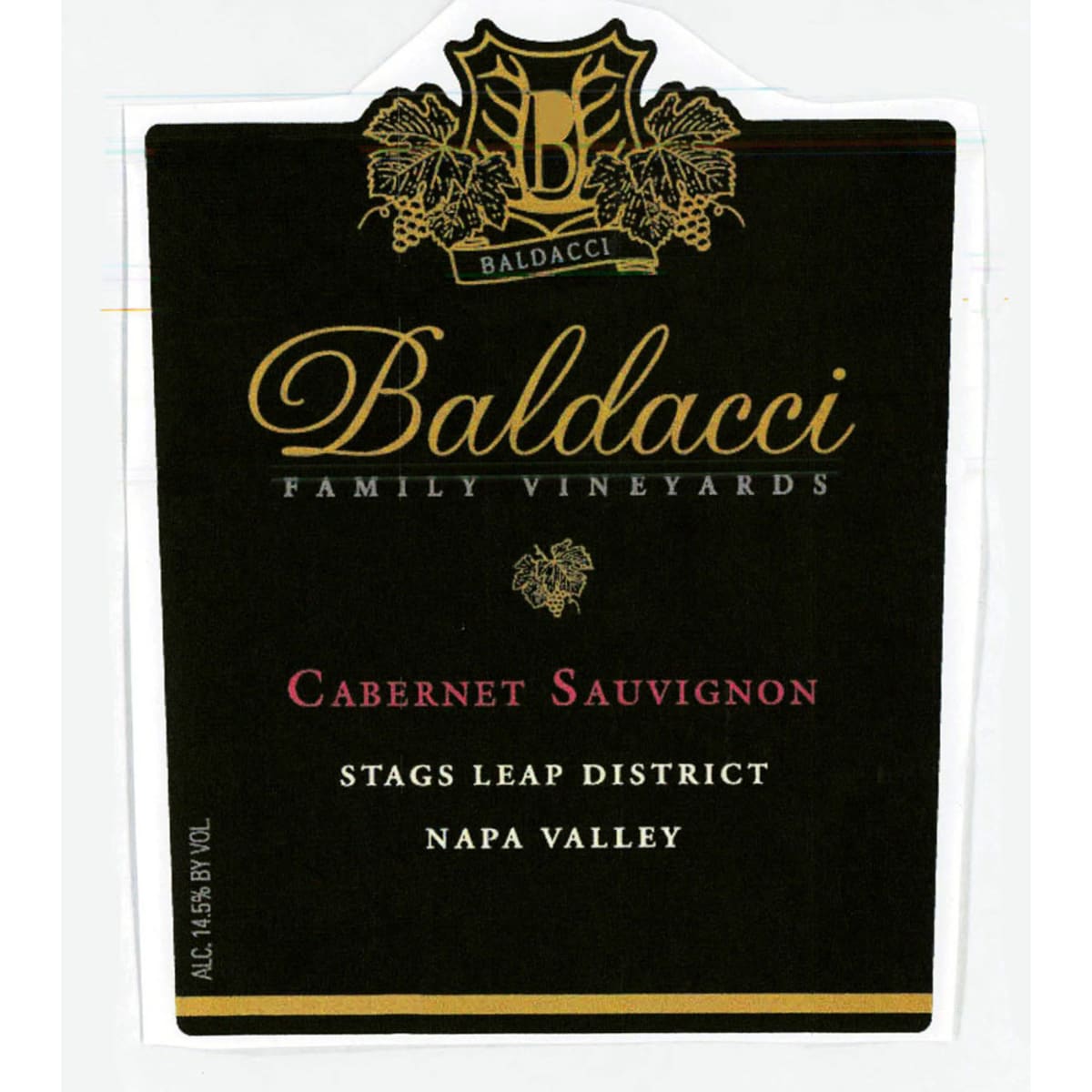 Baldacci Family Vineyards Cabernet Sauvignon Stags Leap District 2006 Front Label