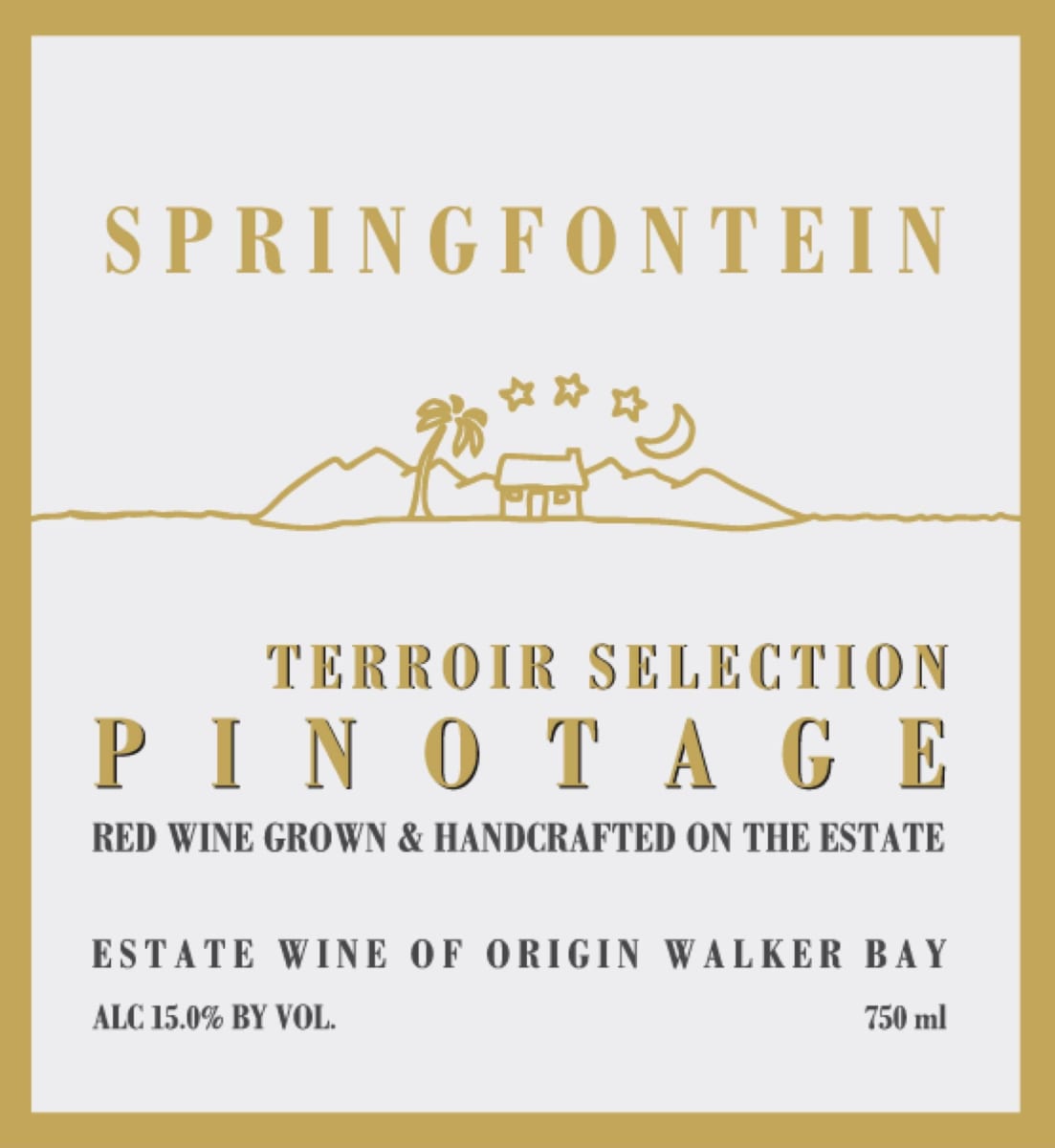 Springfontein Wine Estate Terroir Selection Pinotage 2011 Front Label