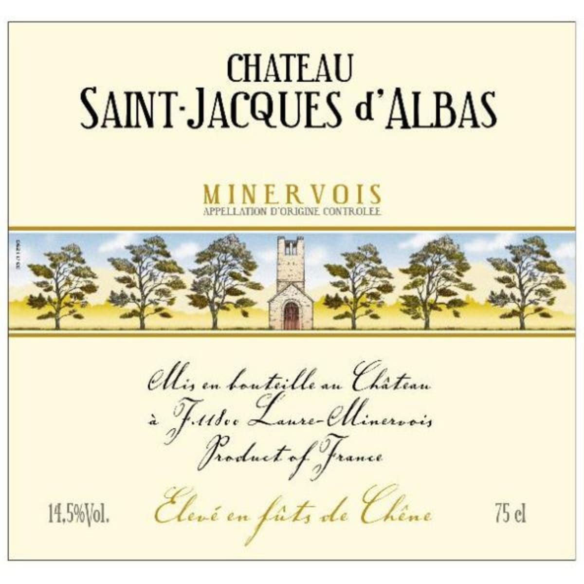 St Jacques d'Albas Minervois 2013 Front Label