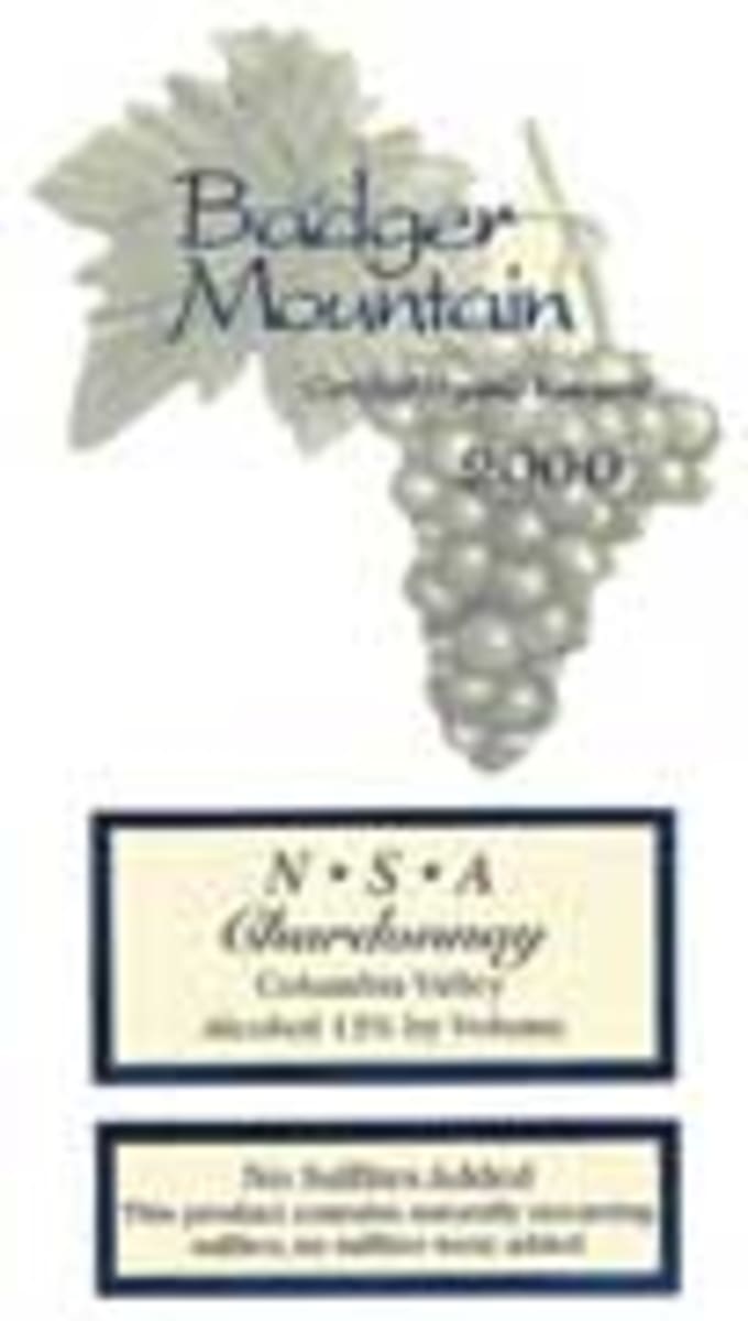 Badger Mountain Chardonnay No Sulfites 2000 Front Label
