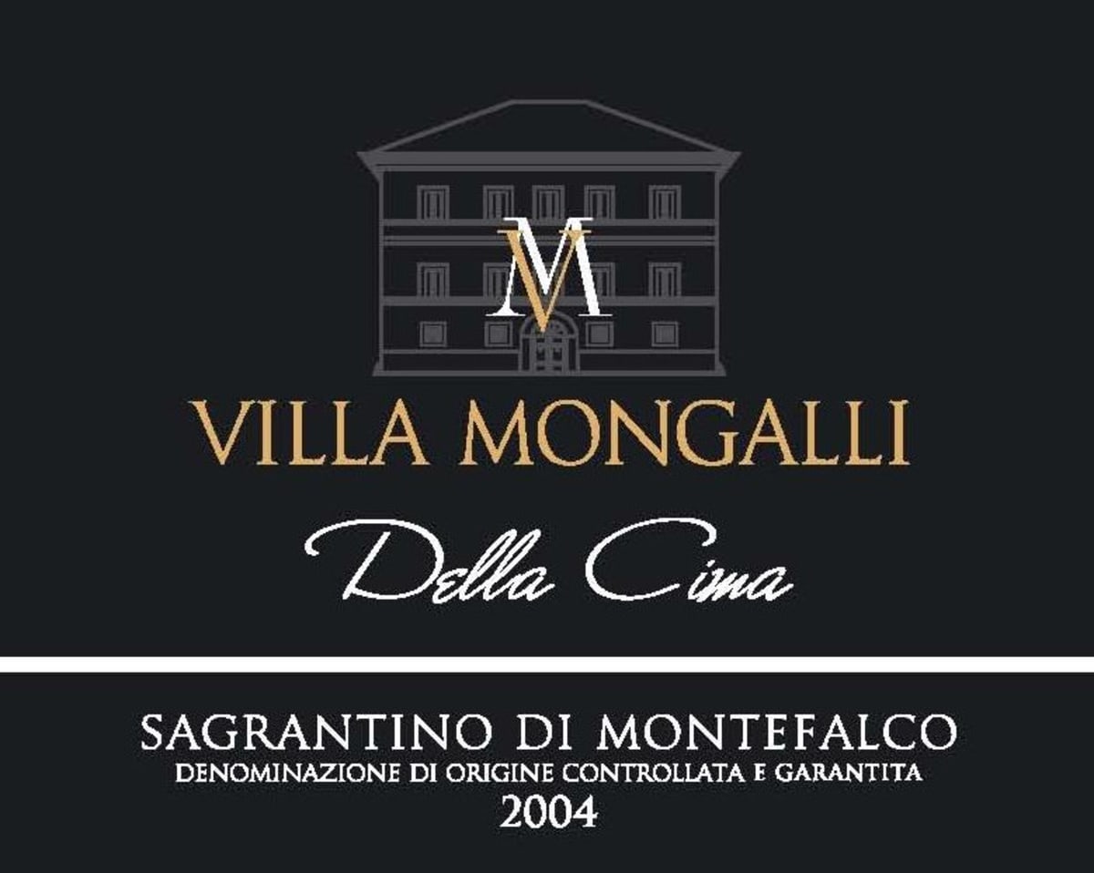 Villa Mongalli Montefalco Sagrantino Della Cima 2004 Front Label