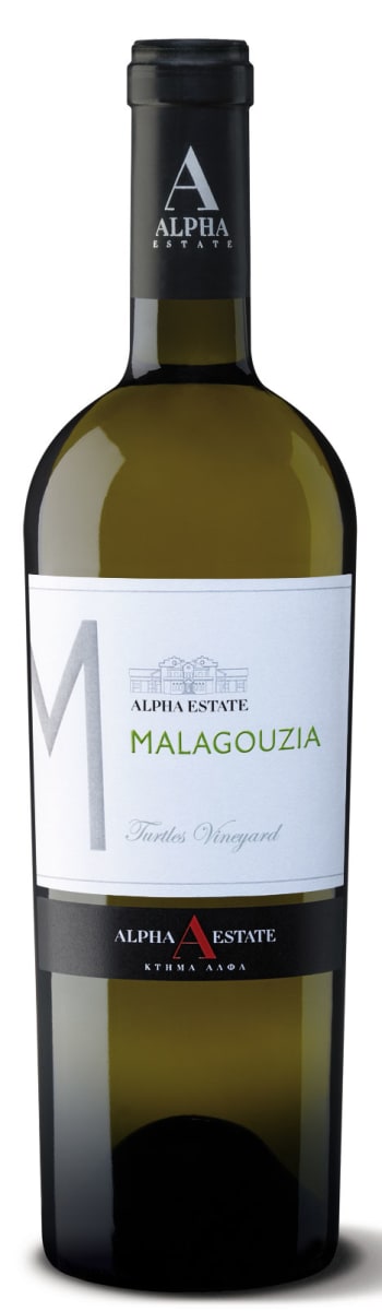 Alpha Estate Malagouzia Turtles Vineyard 2017 Front Bottle Shot
