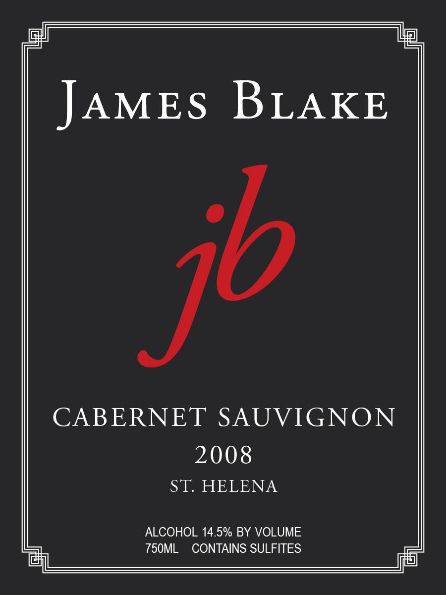 James Blake Wines Cabernet Sauvignon 2008 Front Label