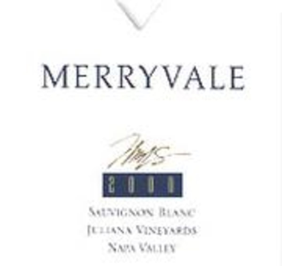 Merryvale Julianna Vineyard Sauvignon Blanc 2000 Front Label
