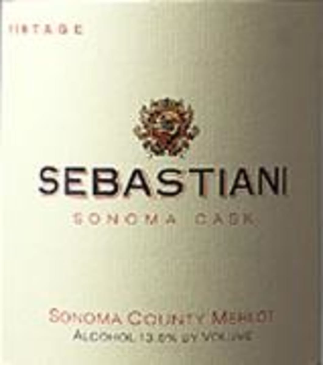 Sebastiani Sonoma Cask Merlot 1996 Front Label