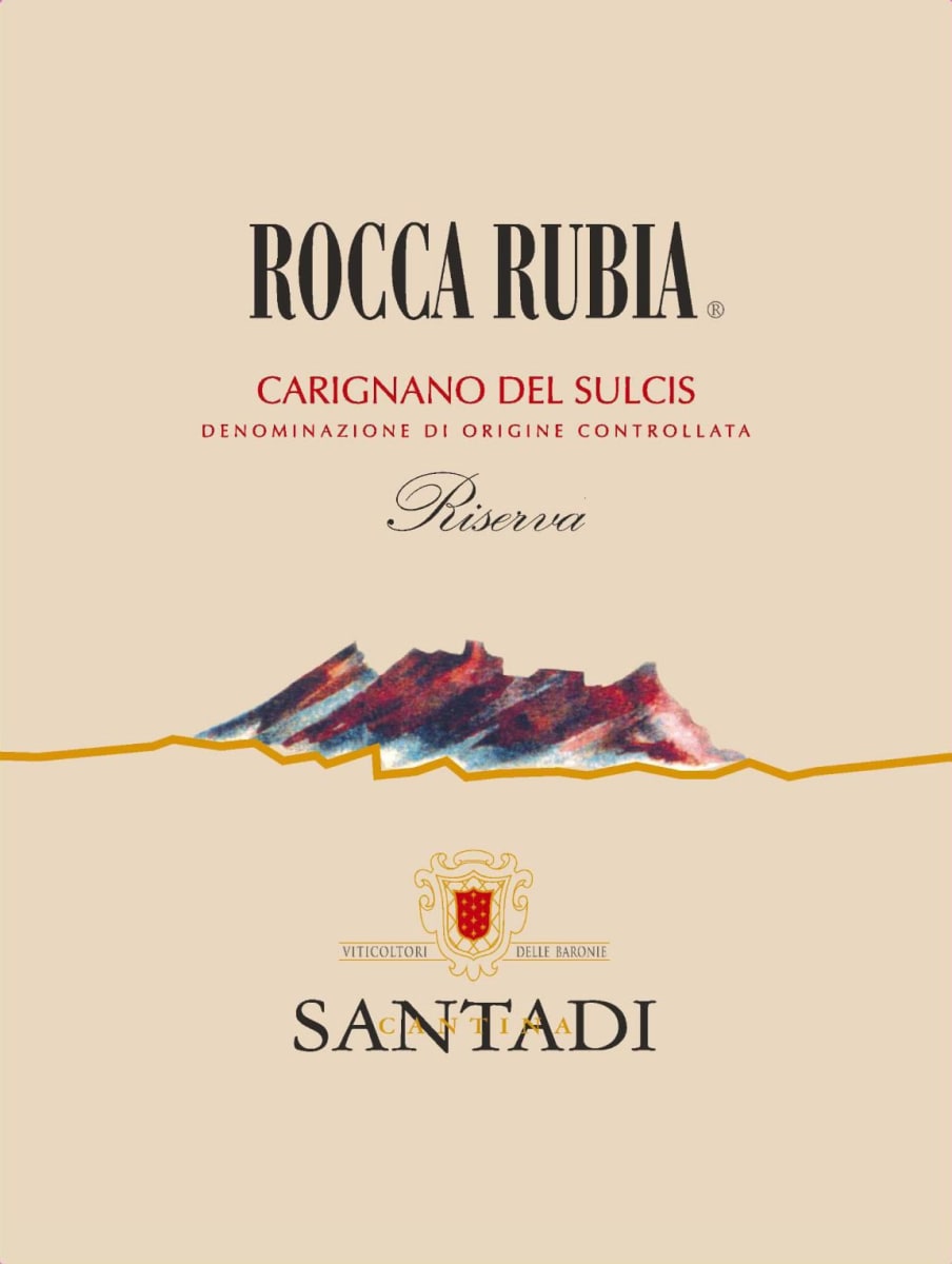 Santadi Carignano del Sulcis Riserva Rocca Rubia 2012 Front Label