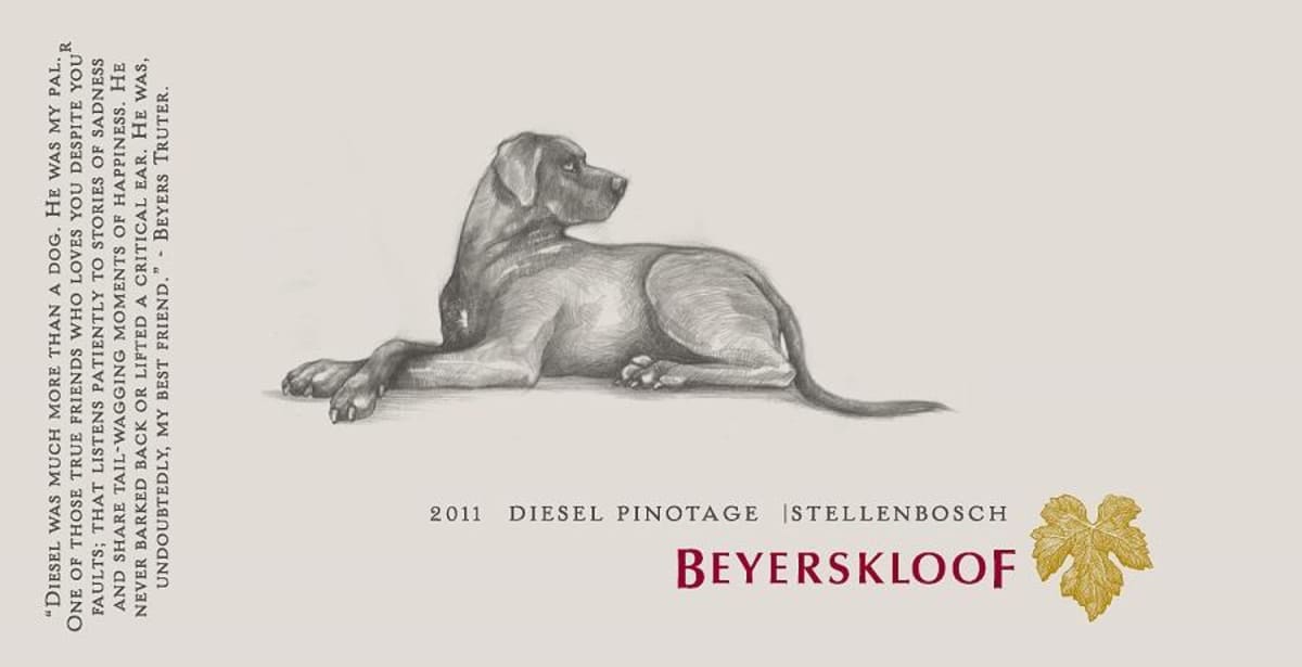Beyerskloof Diesel Pinotage 2011 Front Label