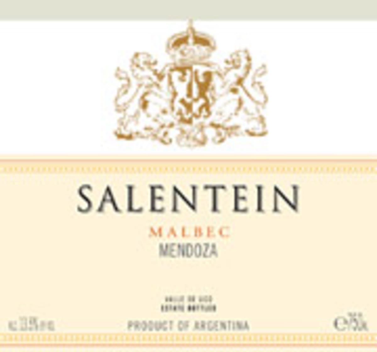 Salentein Reserve Malbec 2002 Front Label