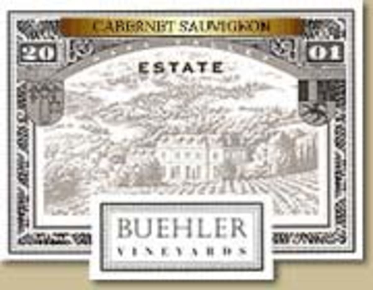 Buehler Estate Cabernet Sauvignon 2001 Front Label