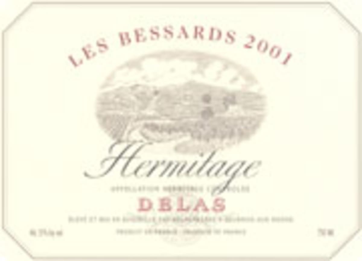Delas Hermitage Les Bessards 2001 Front Label