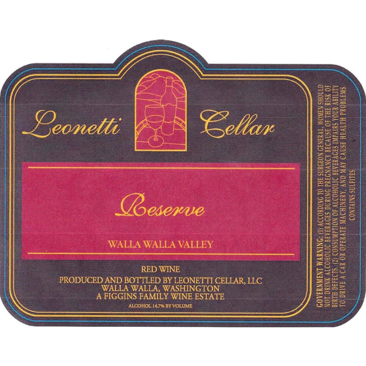 Leonetti Reserve 2002 Front Label