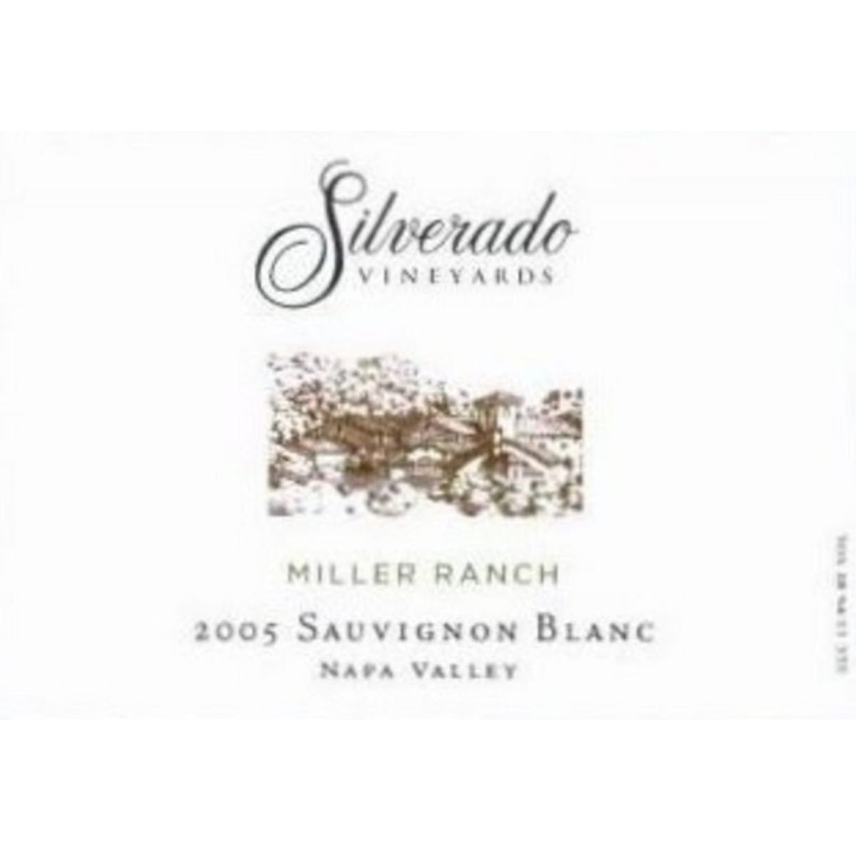 Silverado Miller Ranch Sauvignon Blanc 2005 Front Label
