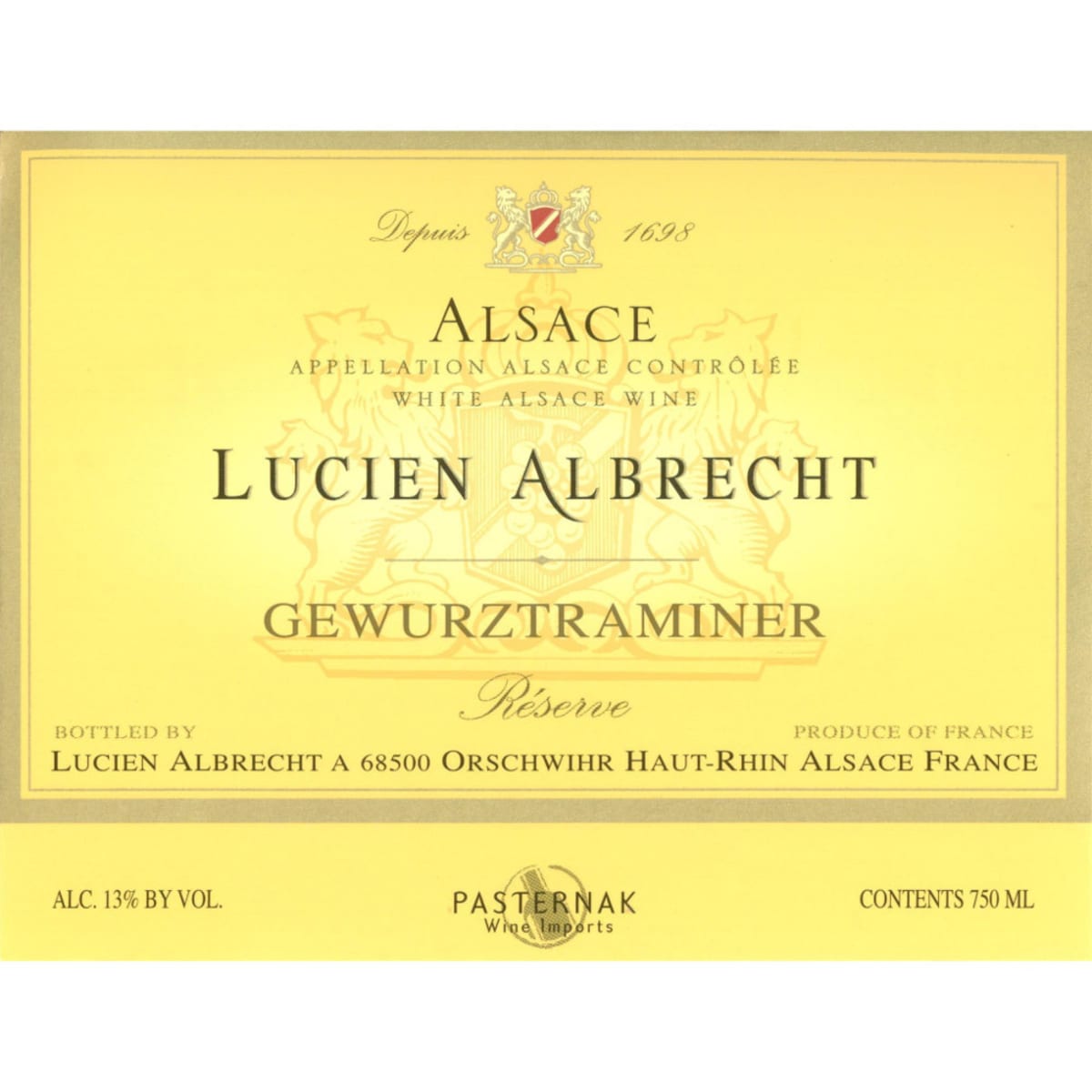 Lucien Albrecht Reserve Gewurztraminer 2007 Front Label
