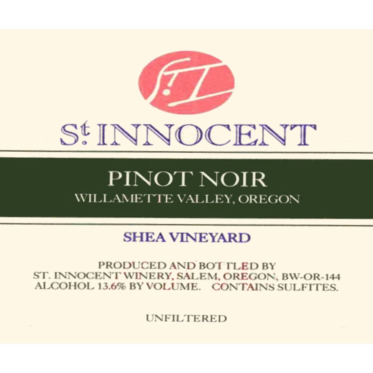 St. Innocent Shea Vineyard Pinot Noir 2006 Front Label