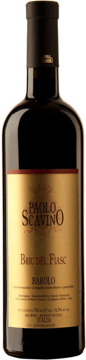 Paolo Scavino Barolo Bric del Fiasc 1988  Front Bottle Shot