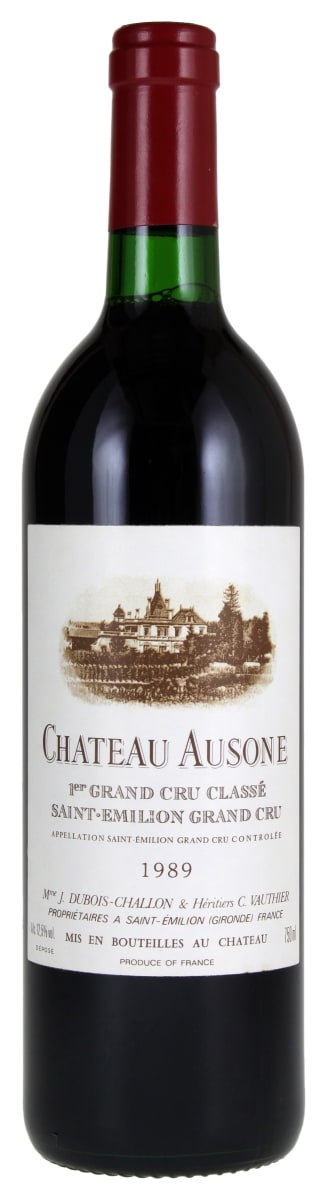 Chateau Ausone (scuffed labels) 1989  Front Bottle Shot