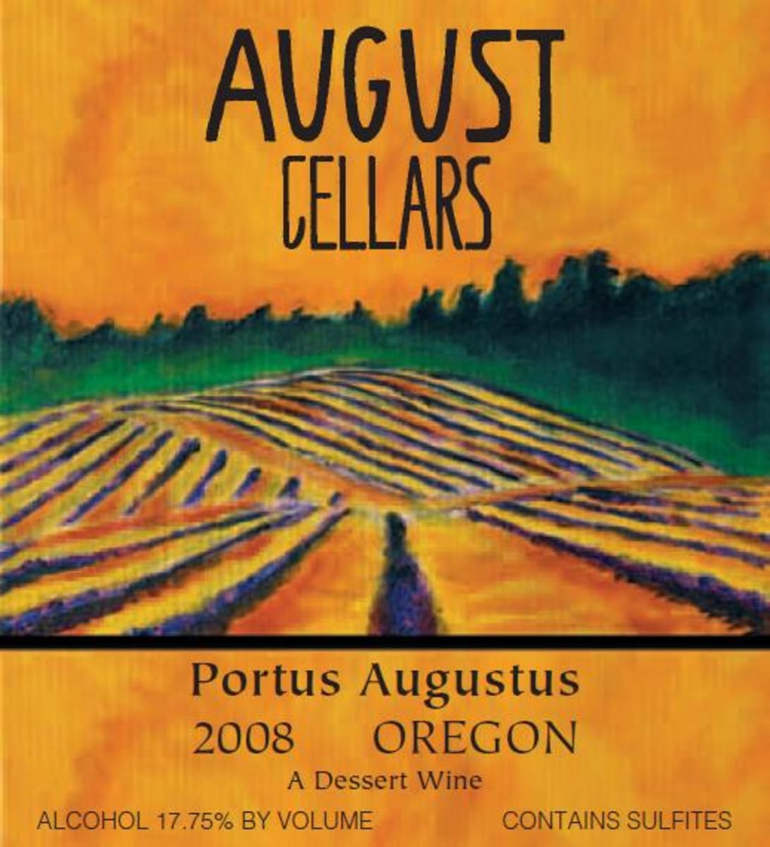 August Cellars Portus Augustus 2008  Front Label