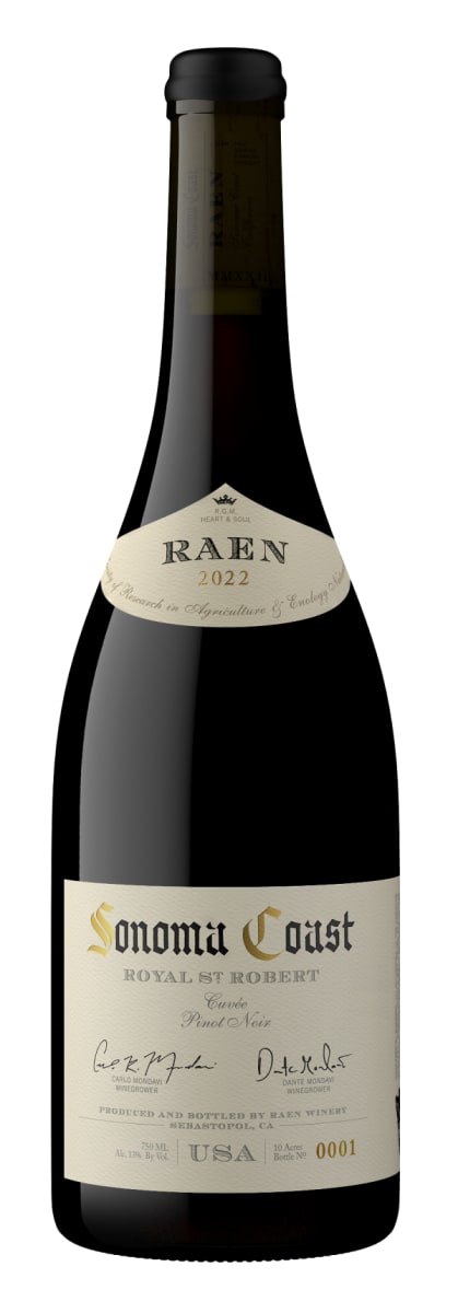 RAEN Royal St. Robert Cuvee Pinot Noir 2022  Front Bottle Shot