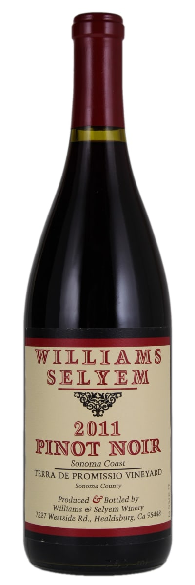 Williams Selyem Terra de Promissio Vineyard Pinot Noir 2011  Front Bottle Shot