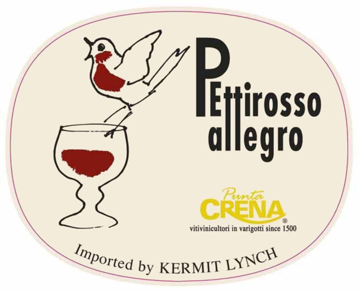 Punta Crena Pettirosso Allegro 2016  Front Label