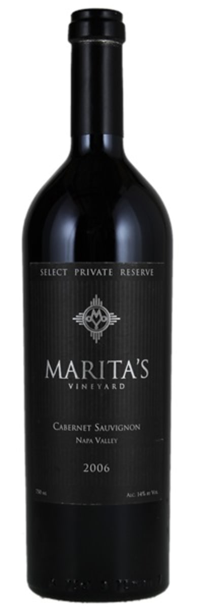 Marita's Vineyard Select Private Reserve 2006  Front Bottle Shot