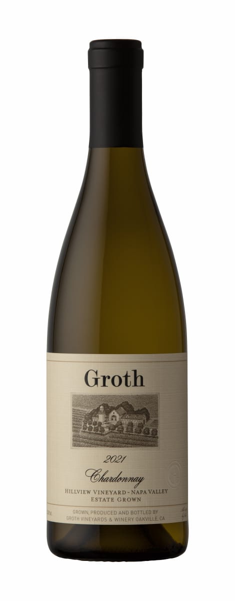 Groth Estate Hillview Vineyard Chardonnay 2021  Front Bottle Shot