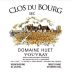 Domaine Huet Clos du Bourg Sec 2019  Front Label